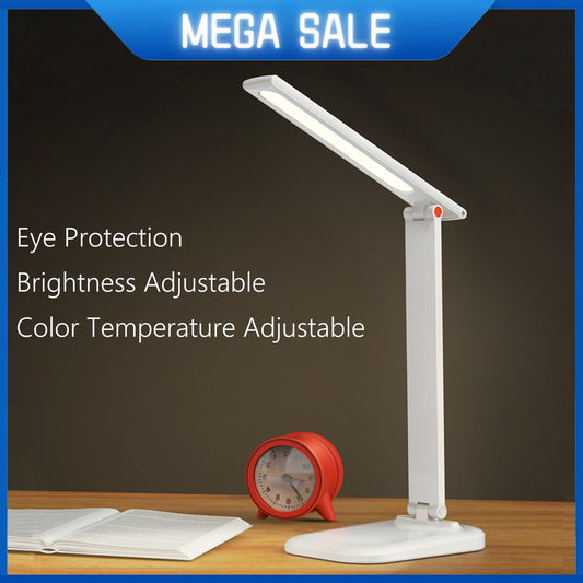 LED Table Lamp Study Lamp Eye Protection Touch Dimming 3 Modes Rechargeable LED Desk Lamp Study Lampu Belajar Lampu Meja