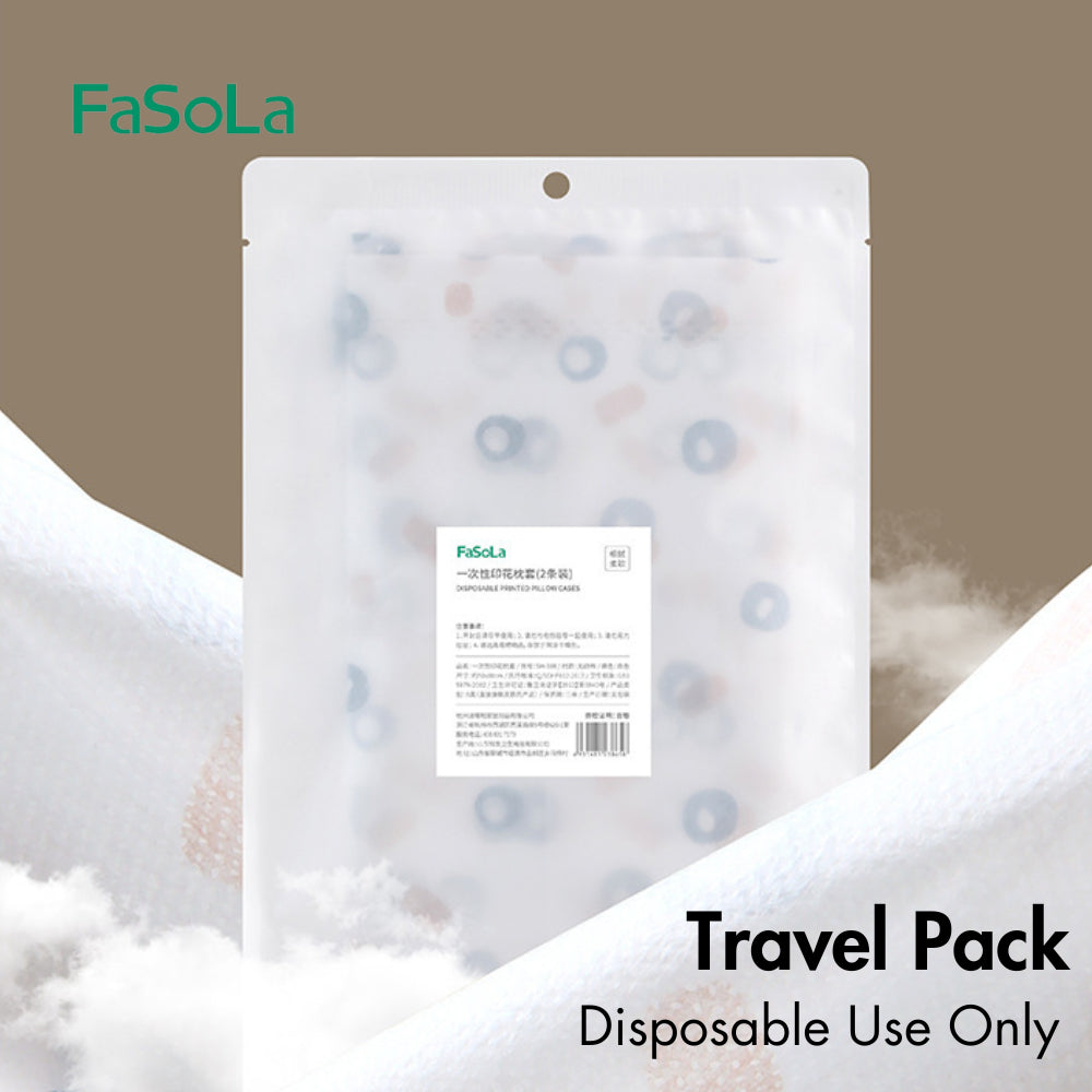 FaSoLa Disposable Bed Sheet Pillow Case Cover Travel Pack Queen Size for Hotel Spa Tuala Tilam Travel一次性旅行床单枕套