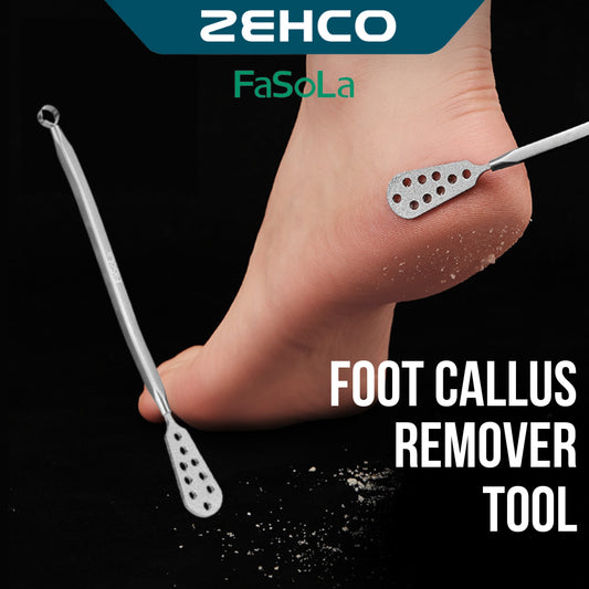 FaSoLa 2 In 1 Callus Remover Foot Scraper Stainless Steel Portable Foot Care Pedicure Scraper 磨脚去死皮工具