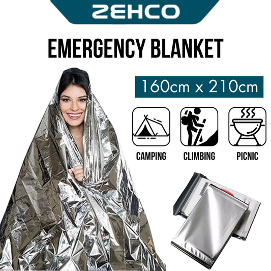 Emergency Blanket Survival 160cm*210cm Outdoor Thermal Blanket First Aid Outdoor Survival Kit Aluminium Blanket