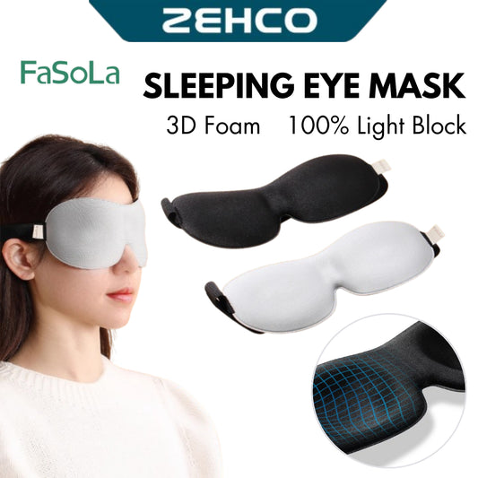 FaSoLa 3D Sleeping Mask Comfort & Adjustable Strap Sleep Eye Cover Travel Penutup Mata Tidur 睡觉眼罩