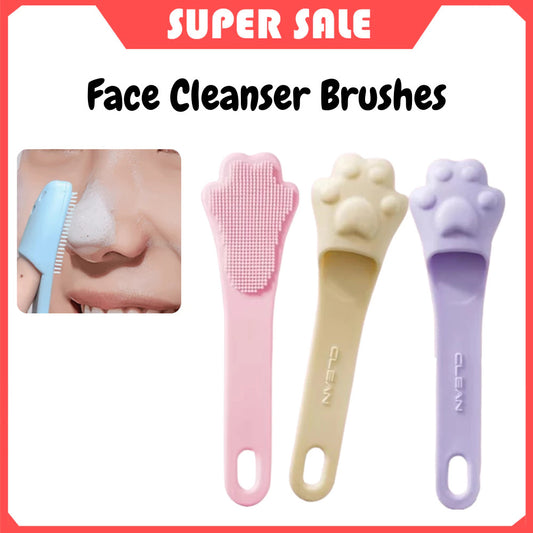 Face Cleanser Brushes Silicone Soft Bristle Brush Mini Face Wash Massage Brush Face Scrubber 洗脸刷洗脸神器